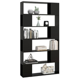NNEVL Book Cabinet Room Divider Black 100x24x188 cm