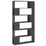 NNEVL Book Cabinet Room Divider Grey 100x24x188 cm
