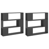 NNEVL Book Cabinet Room Divider Grey 100x24x188 cm