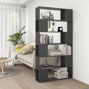 NNEVL Book Cabinet Room Divider Grey 100x24x188 cm