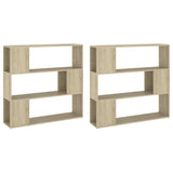 NNEVL Book Cabinet Room Divider Sonoma Oak 100x24x188 cm