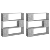 NNEVL Book Cabinet Room Divider Concrete Grey 100x24x188 cm