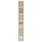NNEVL Book Cabinet Room Divider White and Sonoma Oak 100x24x188 cm