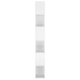 NNEVL Book Cabinet Room Divider High Gloss White 100x24x188 cm