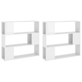 NNEVL Book Cabinet Room Divider High Gloss White 100x24x188 cm