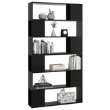 NNEVL Book Cabinet Room Divider High Gloss Black 100x24x188 cm