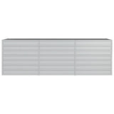 NNEVL Garden Raised Bed 240x80x77 cm Galvanized Steel Silver