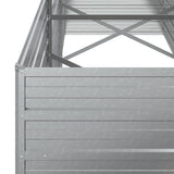 NNEVL Garden Raised Bed 240x80x77 cm Galvanized Steel Silver