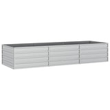 NNEVL Garden Raised Bed 240x80x45 cm Galvanized Steel Silver