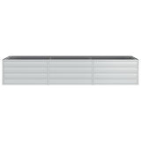 NNEVL Garden Raised Bed 240x80x45 cm Galvanized Steel Silver