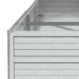 NNEVL Garden Raised Bed 240x80x45 cm Galvanized Steel Silver