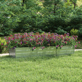 NNEVL Garden Raised Bed 240x80x45 cm Galvanized Steel Silver