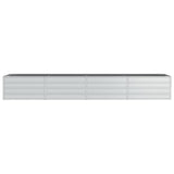NNEVL Garden Raised Bed 320x80x45 cm Galvanized Steel Silver