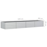 NNEVL Garden Raised Bed 320x80x45 cm Galvanized Steel Silver