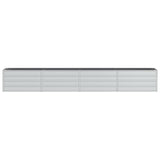 NNEVL Garden Raised Bed 320x40x45 cm Galvanized Steel Silver