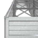 NNEVL Garden Raised Bed 320x40x45 cm Galvanized Steel Silver