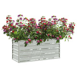 NNEVL Garden Raised Bed 100x40x45 cm Galvanized Steel Silver