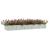 NNEVL Garden Raised Bed 400x80x45 cm Galvanized Steel Silver