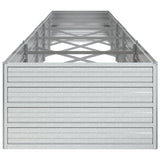 NNEVL Garden Raised Bed 400x80x45 cm Galvanized Steel Silver