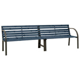 NNEVL Twin Garden Bench 241 cm Solid Wood Chinese Fir Grey