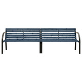 NNEVL Twin Garden Bench 241 cm Solid Wood Chinese Fir Grey