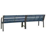 NNEVL Twin Garden Bench 241 cm Solid Wood Chinese Fir Grey