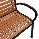 NNEVL Twin Garden Bench 251 cm Steel and WPC