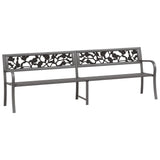NNEVL Twin Garden Bench 246 cm Grey Steel