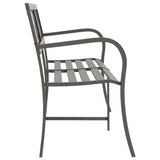 NNEVL Twin Garden Bench 246 cm Grey Steel