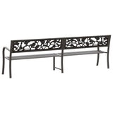 NNEVL Twin Garden Bench 246 cm Grey Steel