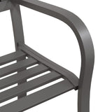 NNEVL Twin Garden Bench 246 cm Grey Steel