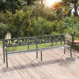 NNEVL Twin Garden Bench 246 cm Grey Steel