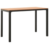 NNEVL 3 Piece Garden Dining Set Steel and WPC Brown and Black