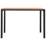 NNEVL 3 Piece Garden Dining Set Steel and WPC Brown and Black