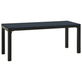 NNEVL Garden Bench 110 cm Steel and WPC Black