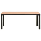NNEVL Garden Bench 110 cm Steel and WPC Brown and Black