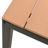 NNEVL Garden Bench 110 cm Steel and WPC Brown and Black