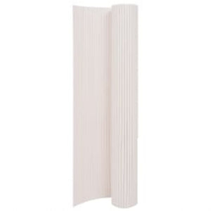 NNEVL Double-Sided Garden Fence 90x400 cm White