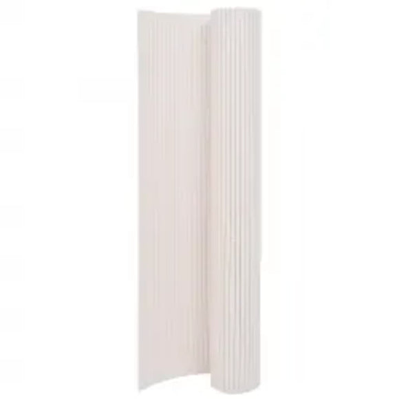 NNEVL Double-Sided Garden Fence 110x300 cm White