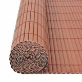 NNEVL Double-Sided Garden Fence 110x300 cm Brown