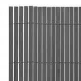 NNEVL Double-Sided Garden Fence 110x500 cm Grey