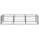 NNEVL Dog Kennel Black 3 m² Steel