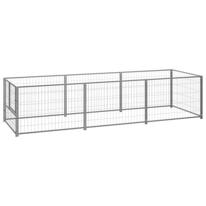 NNEVL Dog Kennel Silver 3 m² Steel