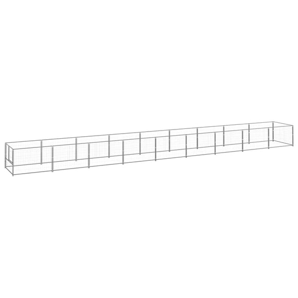 NNEVL Dog Kennel Silver 9 m² Steel