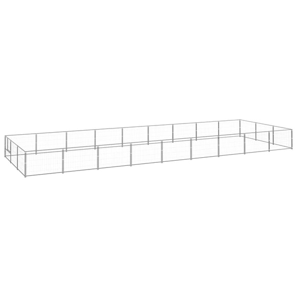 NNEVL Dog Kennel Silver 27 m² Steel