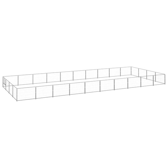 NNEVL Dog Kennel Silver 40 m² Steel