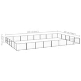 NNEVL Dog Kennel Black 40 m² Steel