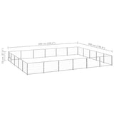 NNEVL Dog Kennel Silver 30 m² Steel