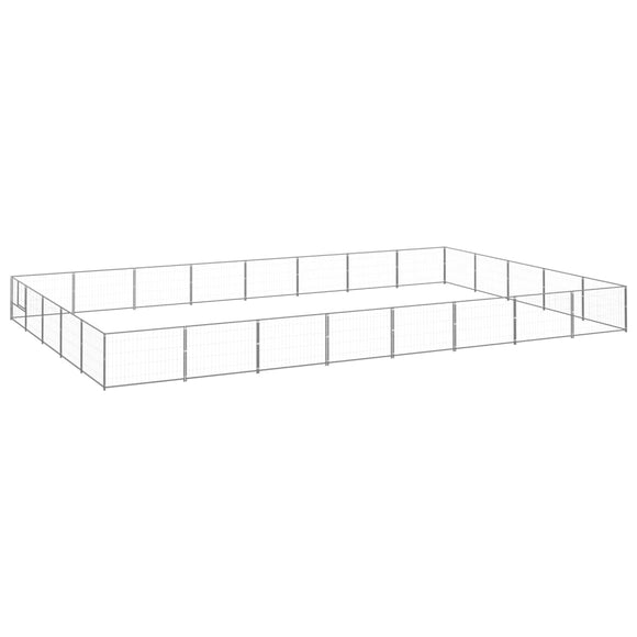 NNEVL Dog Kennel Silver 40 m² Steel