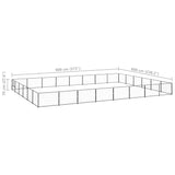 NNEVL Dog Kennel Black 48 m² Steel